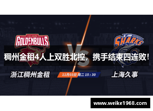 稠州金租4人上双胜北控，携手结束四连败！